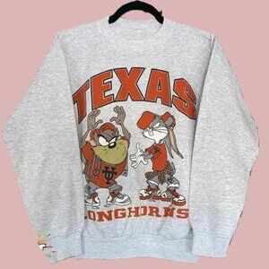Vintage NCAA Texas Longhorns Looney Tunes Sweatshirt, Texas Longhorns Shirt
